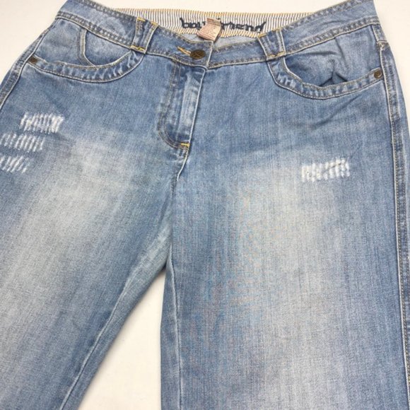 VINTAGE LIQUID X BOYFRIEND CROP JEANS 10/30x24 100% COTTON 🦋 - Picture 2 of 12